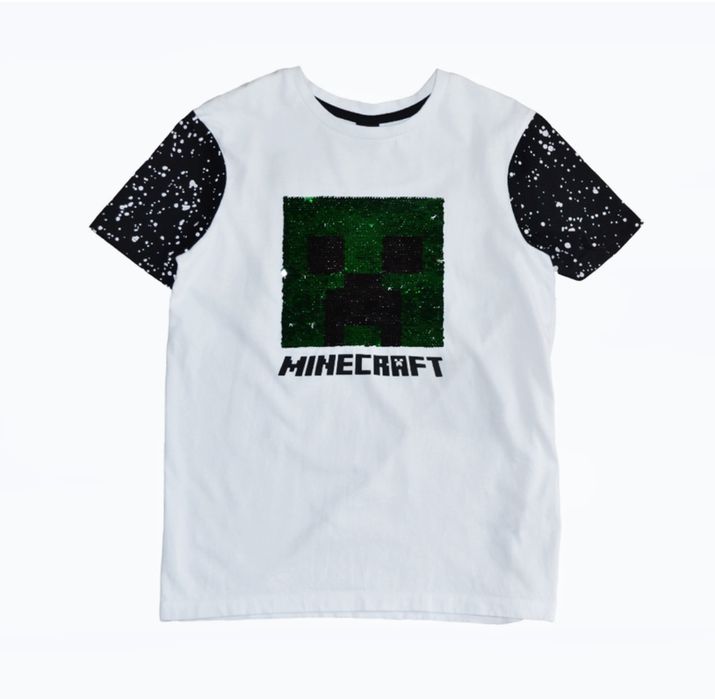 Біла футболка Minecraft George на хлопчика 10-11 років