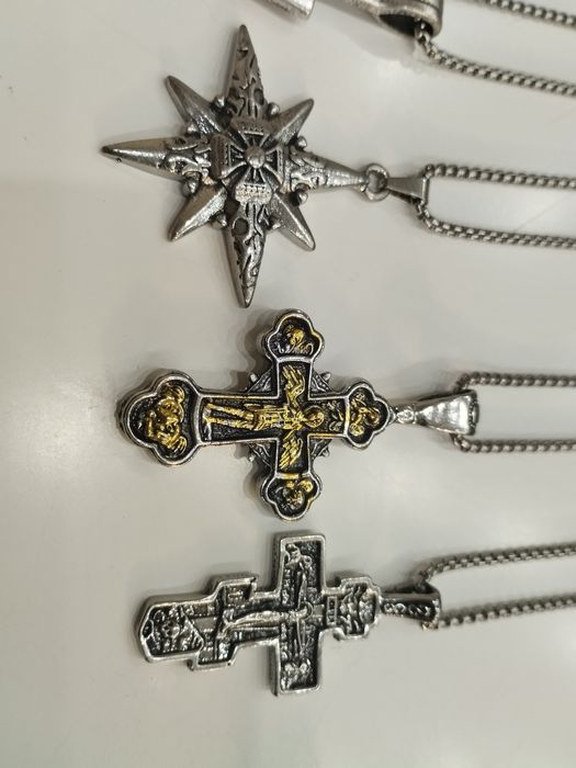 Цепочка на шею крестик ладонка кулон с нержавеющей стали цепь на шею