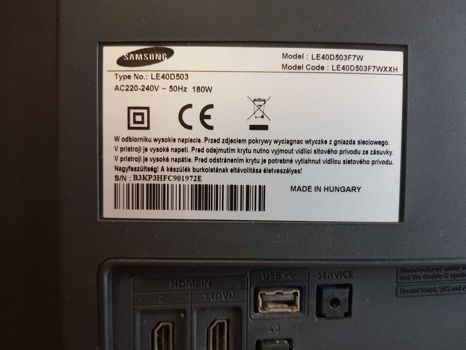 Samsung LE40D503F7W Full HD