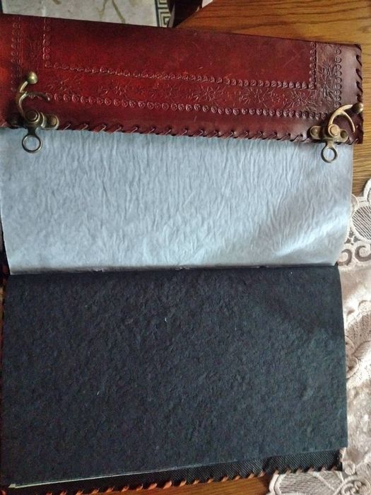 Эксклюзивный подарочный альбом для фото, тисненная кожа, орнамент