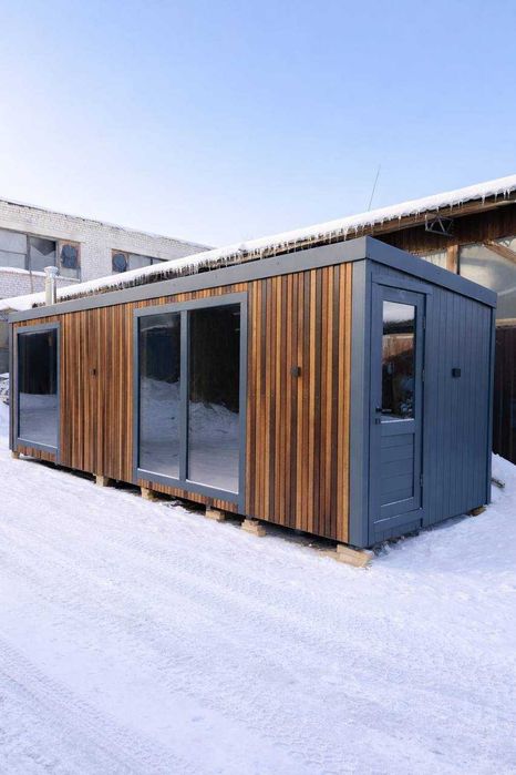 лазня 7,5/2,4м.  ТЕРМО дерево зовні і в середині_ Є В НАЯВНОСТІ