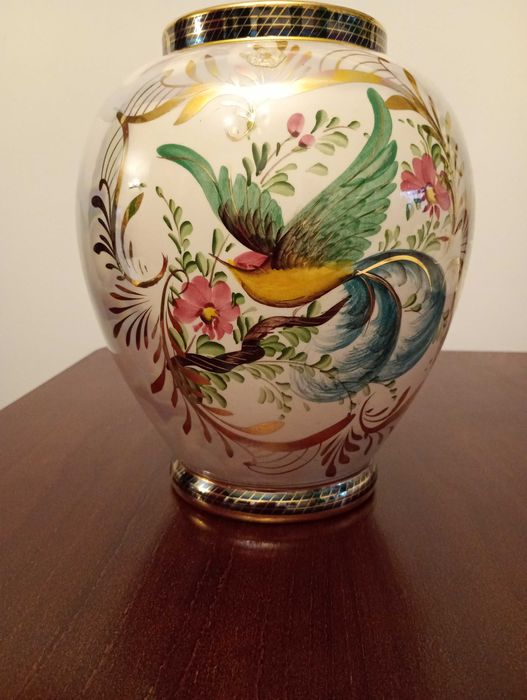 Wazon ceramiczny złocony " Berquet "