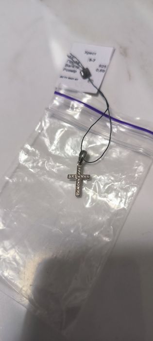 Маленький серебряный крестик 925