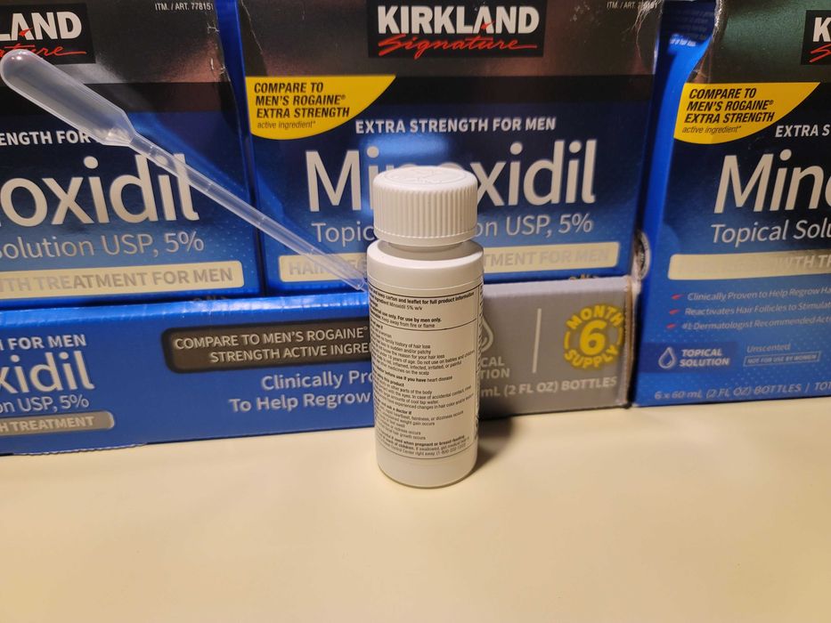 1X60ml Minoxidil Kirkland 5% calvície força extra cabelo de homens