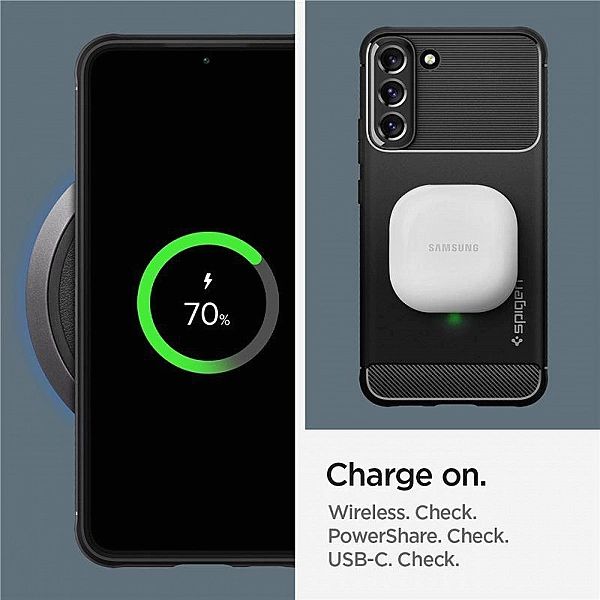 Etui Spigen Rugged Armor na Samsung Galaxy S22 - czarny mat