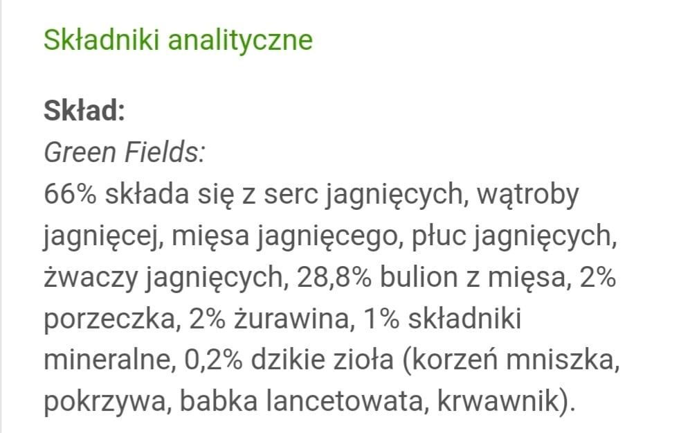 24x800g Wolf Wilderness JAGNIĘCINA bez ZBÓŻ Wysokiej jakości karma mię