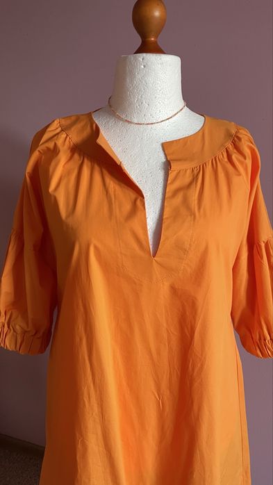 Sukienka orange bawełna koszulowa 40/42/44/46