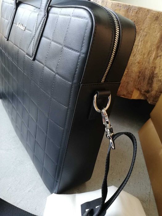 Nowa skórzana torba biznesowa na laptopa Baldinini
