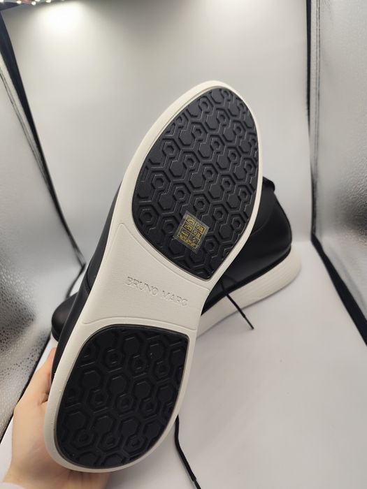 NOWE Męskie buty garniturowe wyjściowe czarne Bruno Marc rozmiar 47