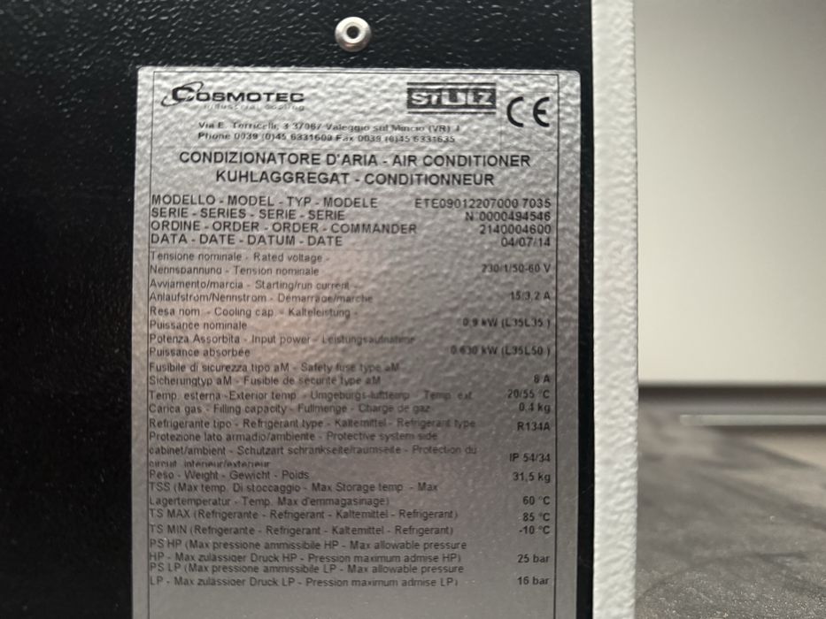 Cosmotec Klimatyzator dachowy 900 W 230 V 50 Hz Indoor