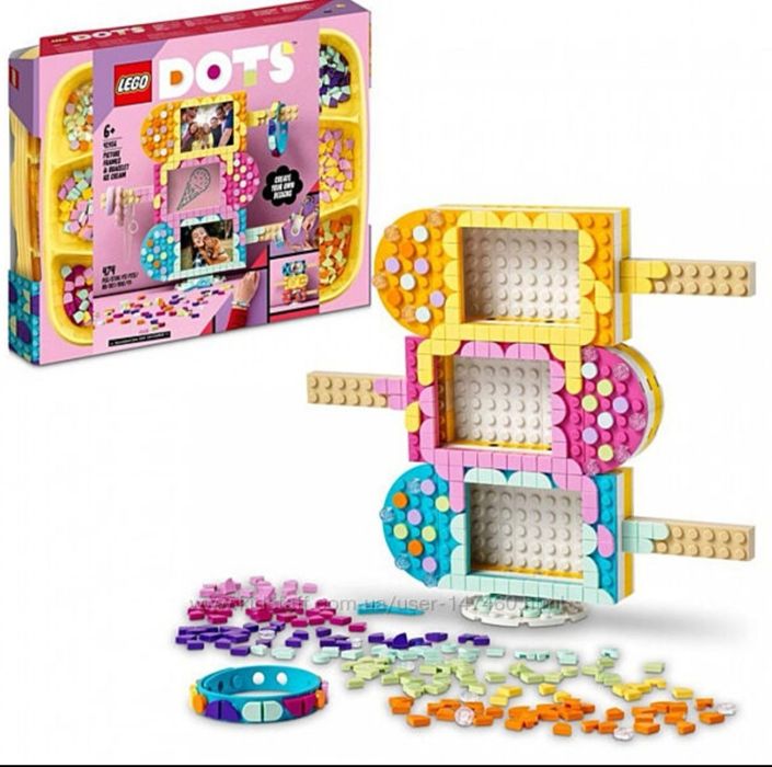 Конструктор Новый LEGO DOTs 41956 "Фоторамки и браслет «Мороженое"