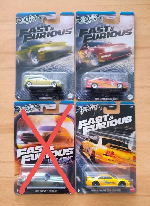 3×Hot Wheels Fast & Furious