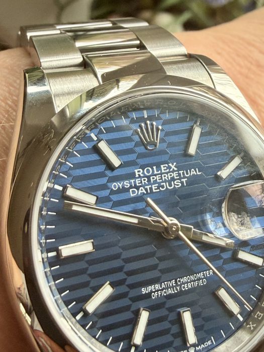 Rolex Datejust 36’ niebieska mozaika,zakup u A.D.2024 jak nowy