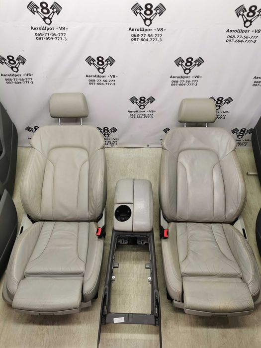 Салон Audi Ауді Q7 повна електрика шкіра беж пам'ять сидінь