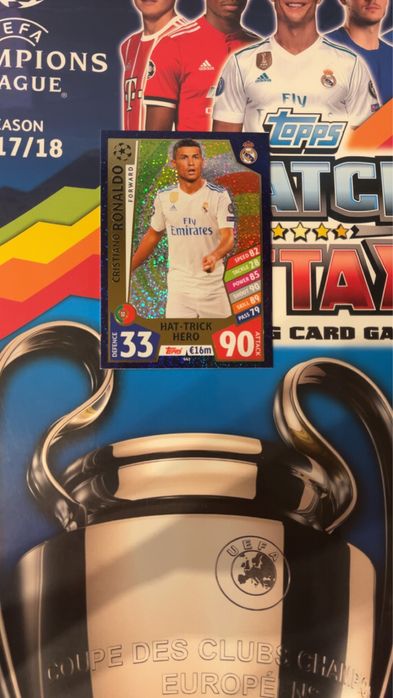 match attax 2017/18 cristiano ronaldo hat trick hero