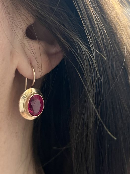 Золотые серьги СССР. Золоті сережки радянські.