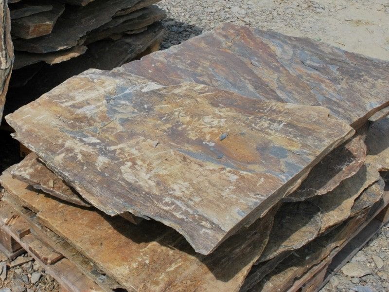 Płyty ogrodowe na kaskady szaro miodowe ścieżki oczka wodne