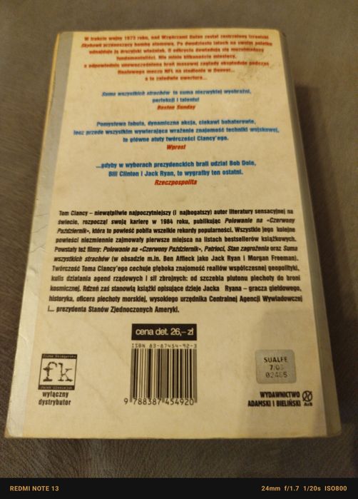 Tom Clancy suma wszystkich strachów