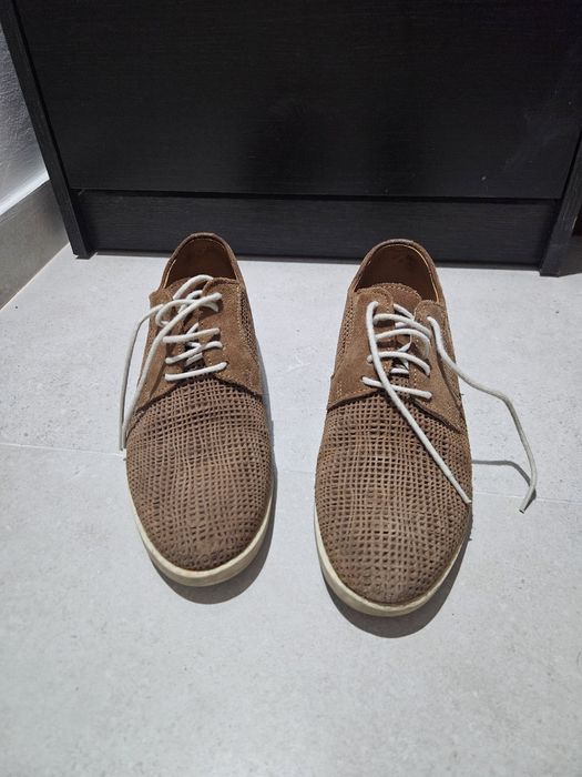 Sapatos castanhos pele sintetica da code woman