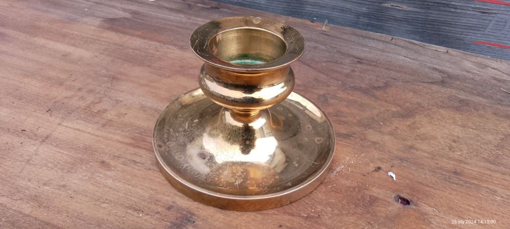 Świecznik mosiężny 1975r