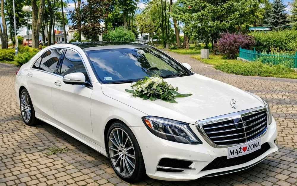 Auto do Ślubu Biały Mercedes S550 Long Amg Wolne Terminy