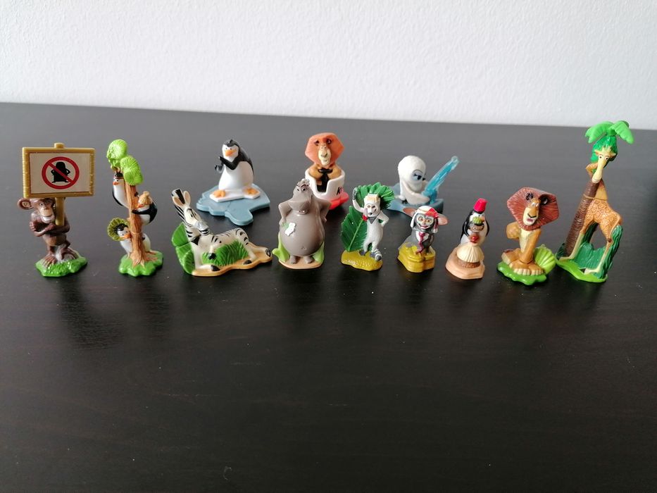 Figuras kinder, coleção "Madagáscar" e "Pinguins"