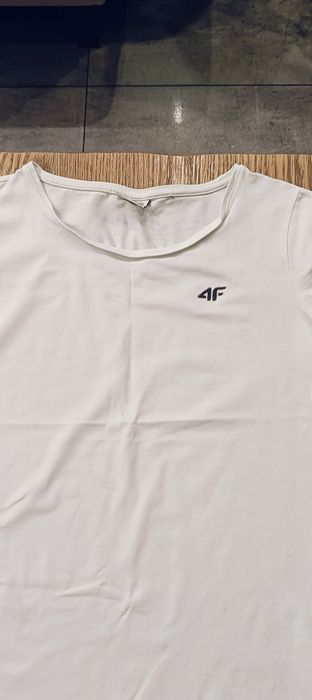 Koszulka, T-shirt biały 4f, rozmiar 146 cm