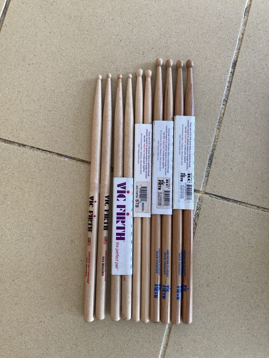 Baquetas Vic firth normais de marimba e para jazz