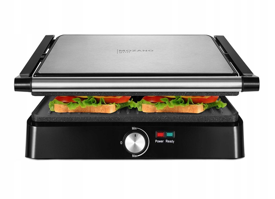ELEKTRYCZNY GRILL rozkładany 2200W opiekacz toster 180 stopni PANINI