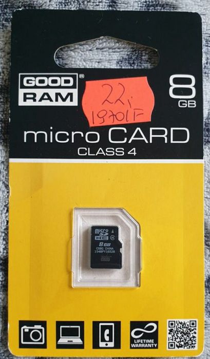 Karta pamięci micro 8 gb