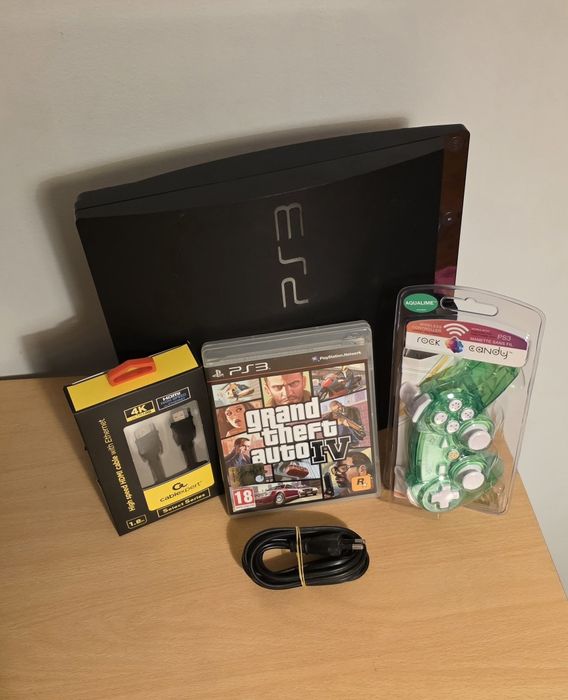 Playstation 3 Slim 160gb + Comando + Jogo