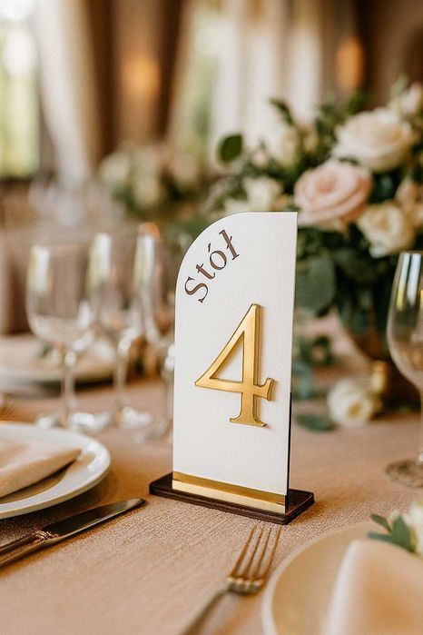 Numery na stoły Numerki Stolików Na Wesele Ślub Chrzest