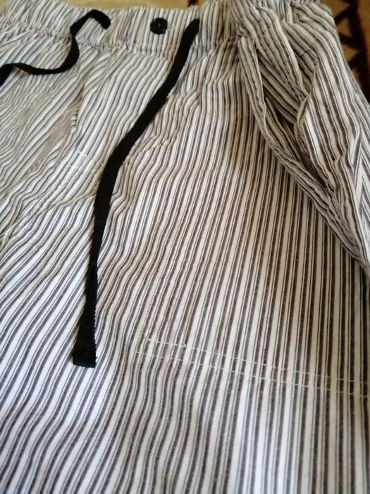 Штаны полосатые с карманами