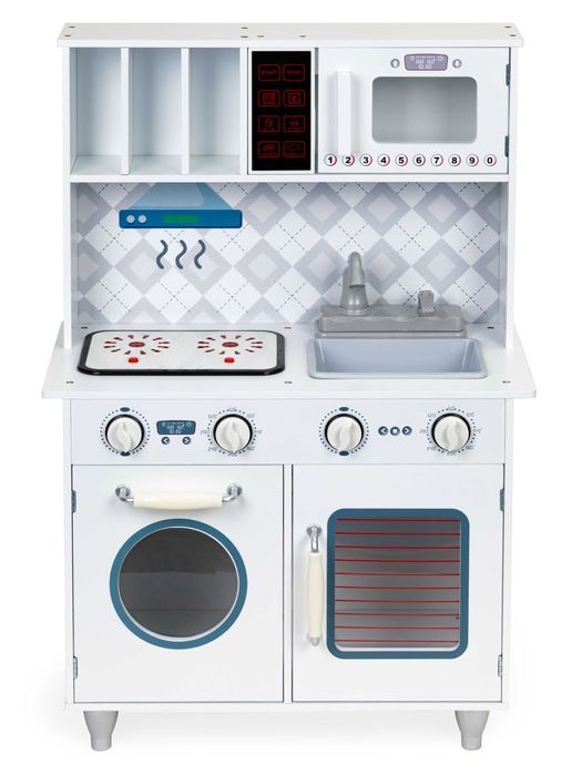 Детская кухня звук,свет,эффект,кухня для детей игровая Ecotoys деревян