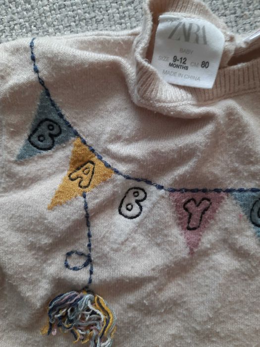 Pięć zimowych sweterków 80 dziewczynka  firmowe