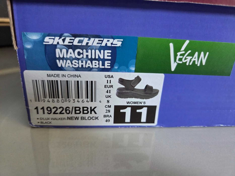 Sandały sportowe czarne skechers 40