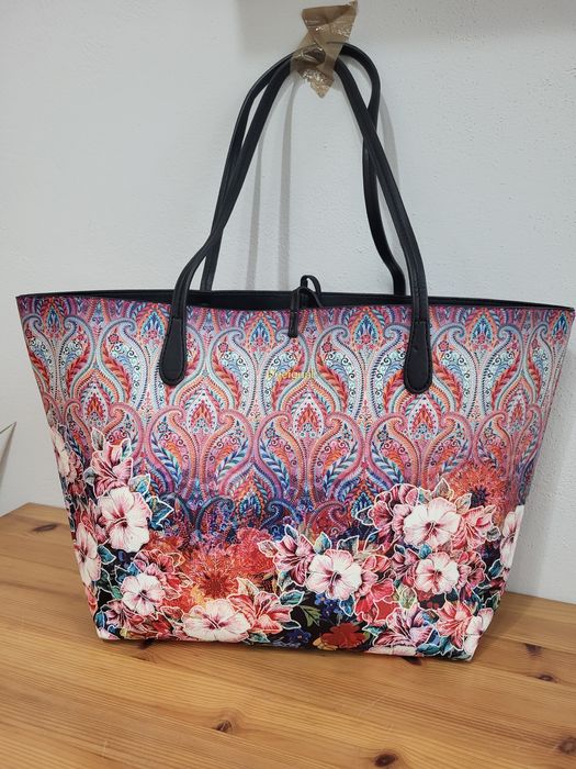 Oryginalna, duża torebka - Desigual + naszyjnik