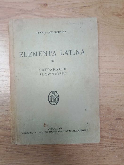 Elementa Latina, słownik  Wrocław   1948