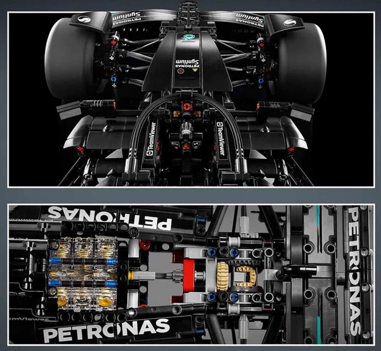 Klocki SuperCar Mercedes bolid F1 AMG 1642-elem 63cm kolekcjonerski
