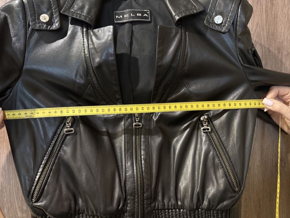 Укорочена шкіряна куртка (exclusive)