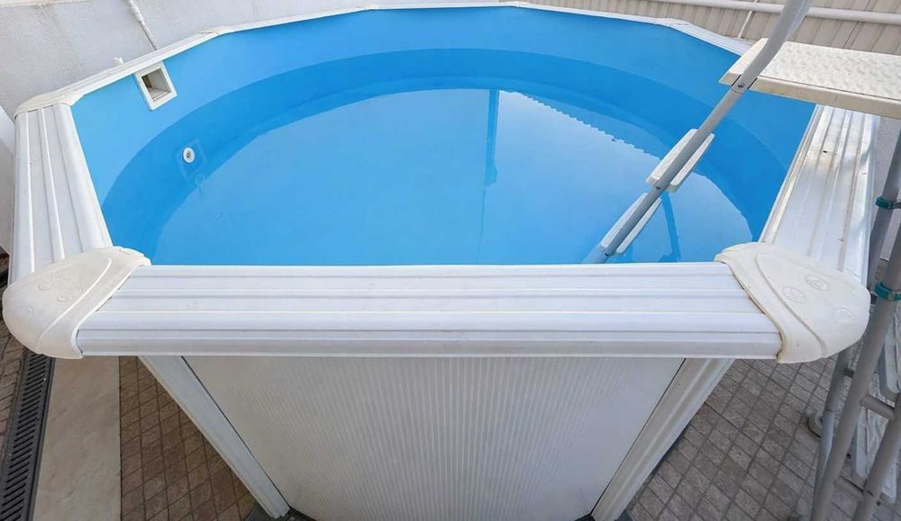 Kit completo de piscina GRE COMO NOVO 3MX1,2M em AÇO com BOMBA e FILTRO + EXTRAS