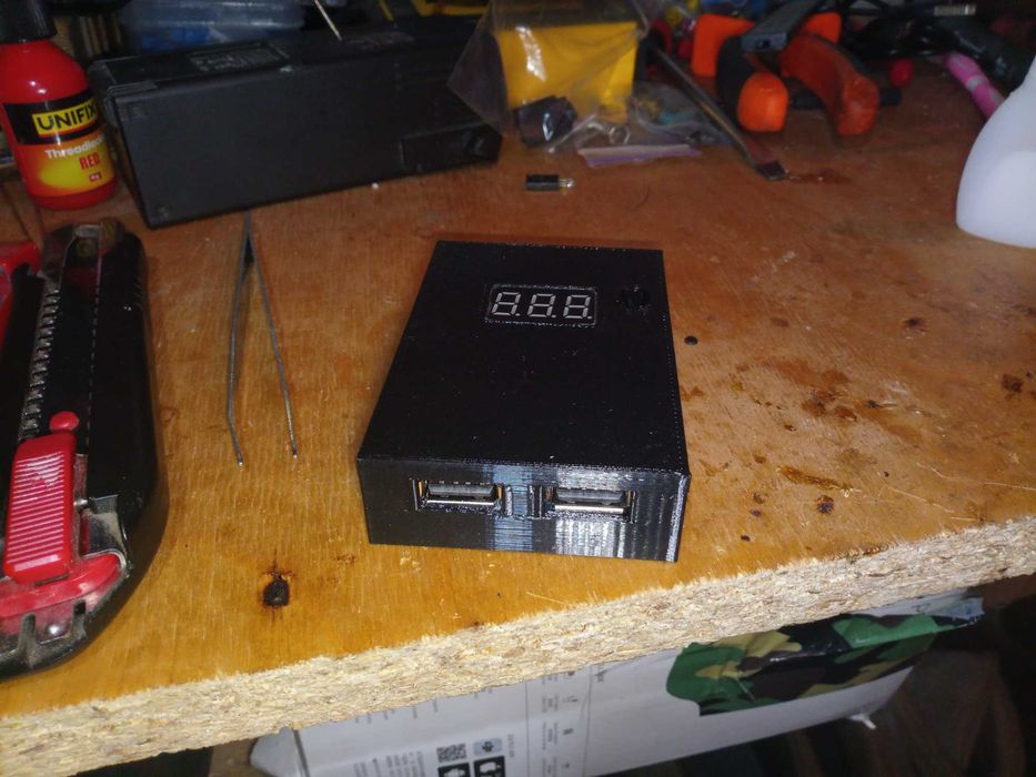 Адаптер XT60 USB A 60W від FPV акумулятора 3S–7S з вольтметром