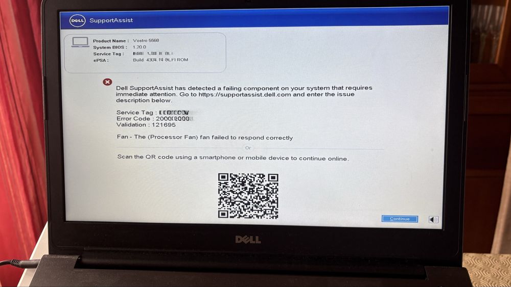 Portátil Dell Vostro 5568 i5 7ªGer 16GB RAM SSD (dobradica partida)