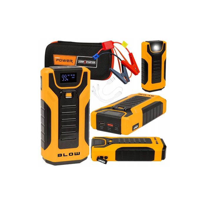 JUMP STARTER Rozruch BOOSTER POWERBANK Mocny Latarka Młotek 30000mAh