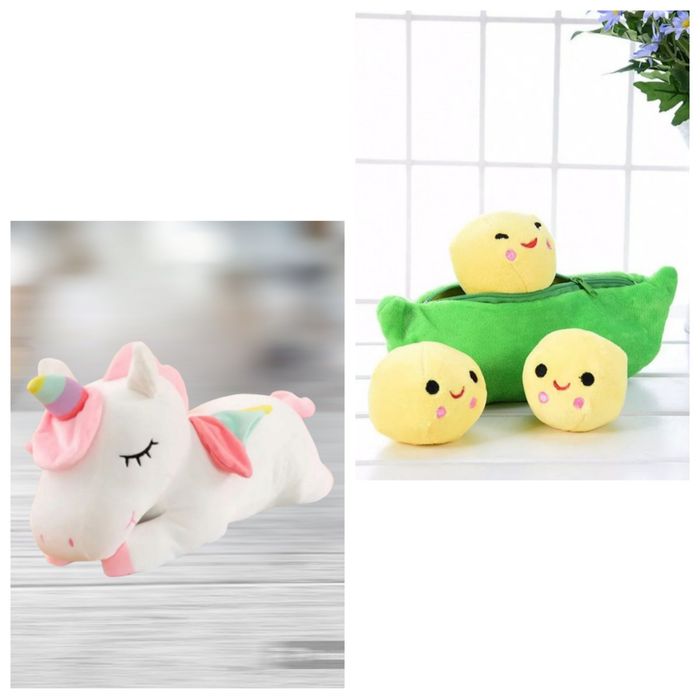 Единорог и зеленый горошек, мягкая игрушка