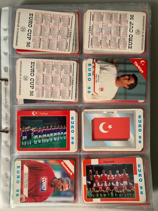 Calendários Antigos de Futebol - Euro 96 (preço unitário)