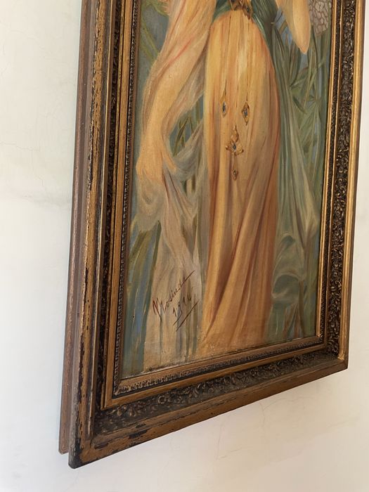 Tela Original Art Déco – Assinada Rosinda (1914)