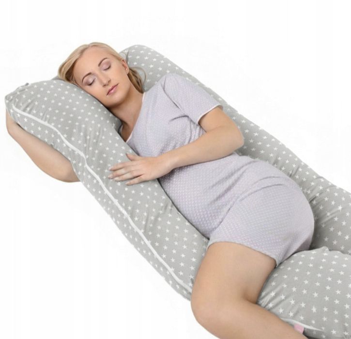 Poduszka ciążowa typu U BabyUniverse groszki instagram dla mam
