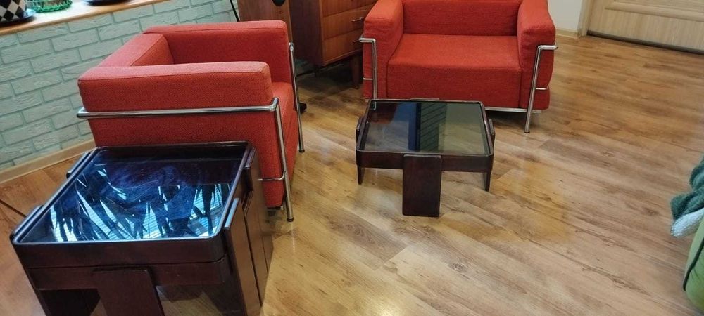 Stoliki modułowe, Cassina, G. Frattini, Włochy, vintage