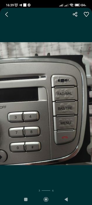 Магнітола Ford Focus Mk2,6000 CD  рестайлінг.